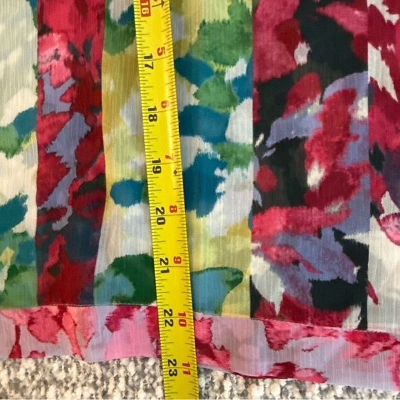 Chico's Allusice Floral Poncho Polyester Cape Sheer Lightweight Size S/M NWT - Picture 7 of 8